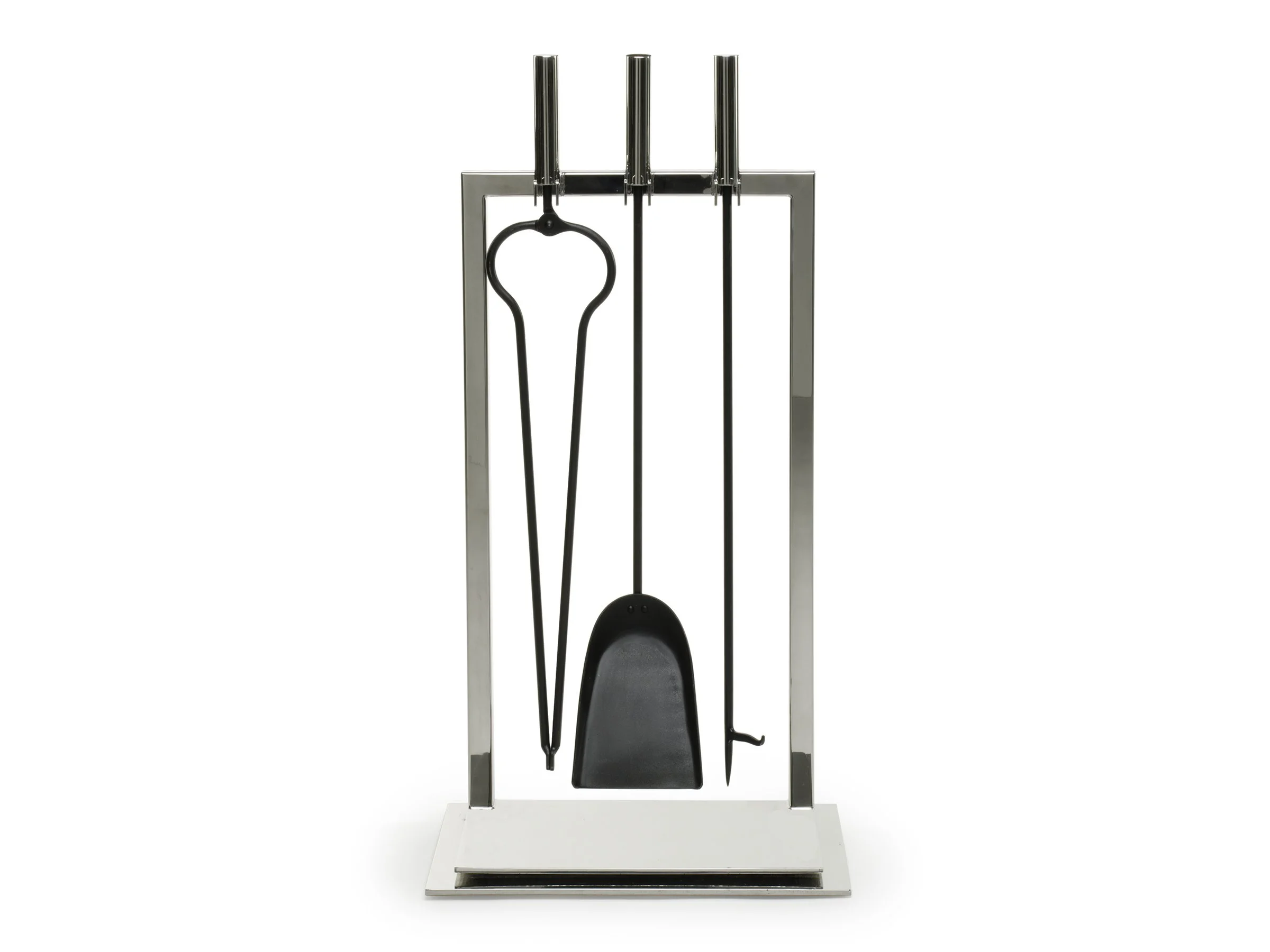 Alpha Tool Set – Bronze or Polished Steel Fireplace Tools — John